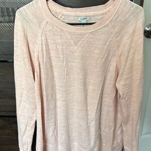 L.L. Bean Women's Light Pink Crewneck Sweater
